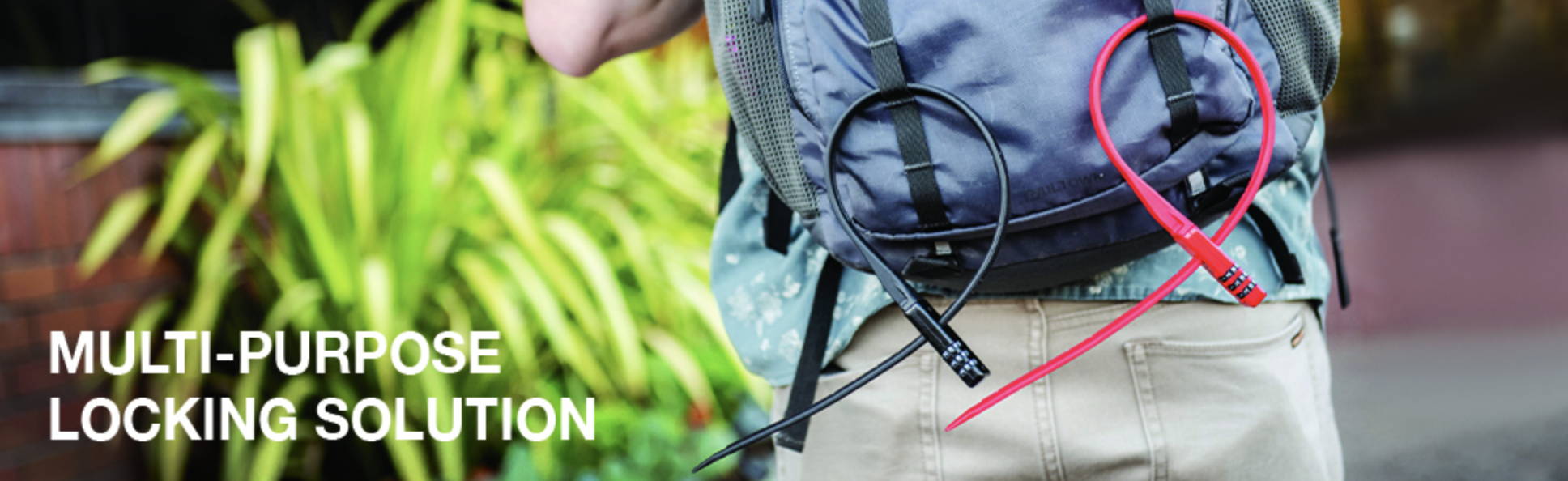 Bell QuickZip ZipTie MultiPurpose Combo Lock 2 Pack Red/Black, One S